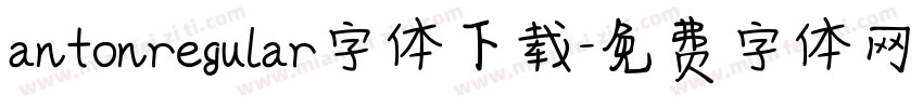 antonregular字体下载字体转换