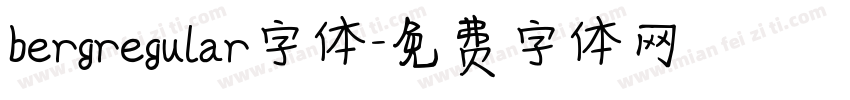 bergregular字体字体转换