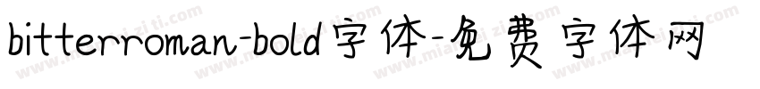 bitterroman-bold字体字体转换
