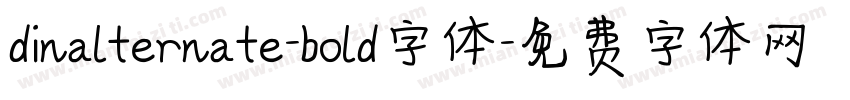 dinalternate-bold字体字体转换