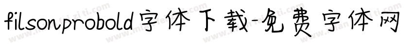 filsonprobold字体下载字体转换