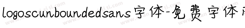 logoscunboundedsans字体字体转换