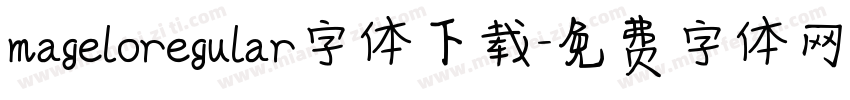 mageloregular字体下载字体转换