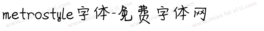metrostyle字体字体转换