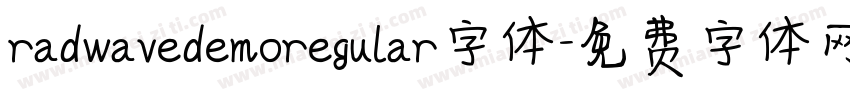 radwavedemoregular字体字体转换