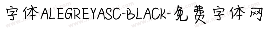 字体ALEGREYASC-BLACK字体转换