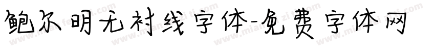 鲍尔明无衬线字体字体转换
