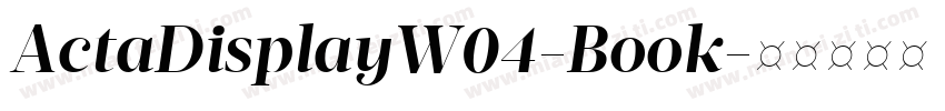 ActaDisplayW04-Book字体转换
