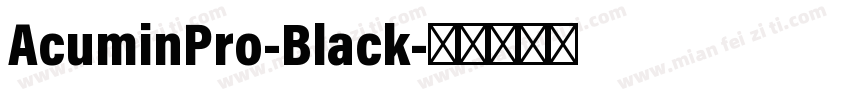 AcuminPro-Black字体转换