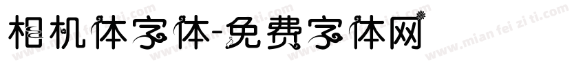相机体字体字体转换