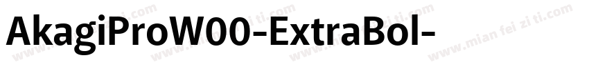 AkagiProW00-ExtraBol字体转换