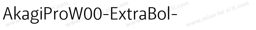 AkagiProW00-ExtraBol字体转换
