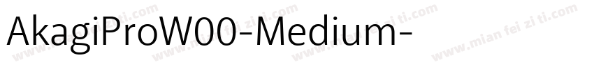 AkagiProW00-Medium字体转换