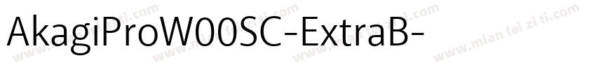 AkagiProW00SC-ExtraB字体转换