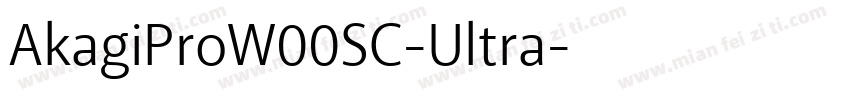 AkagiProW00SC-Ultra字体转换