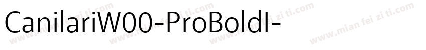 CanilariW00-ProBoldI字体转换