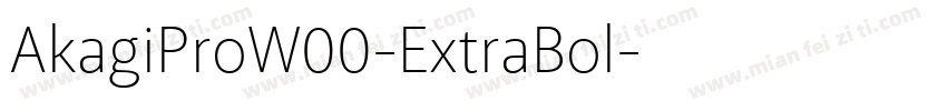 AkagiProW00-ExtraBol字体转换