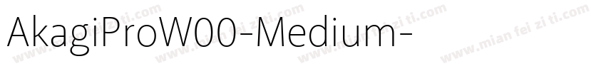 AkagiProW00-Medium字体转换