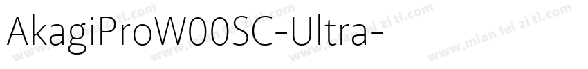 AkagiProW00SC-Ultra字体转换