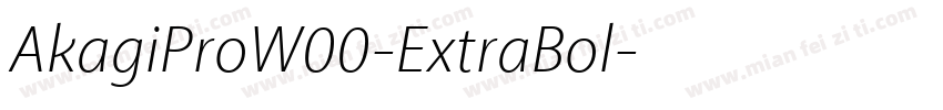AkagiProW00-ExtraBol字体转换