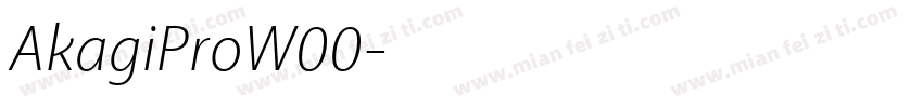 AkagiProW00字体转换