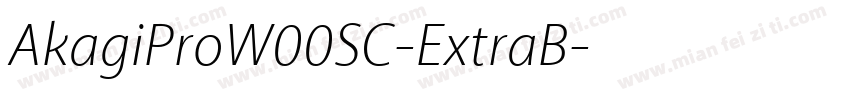 AkagiProW00SC-ExtraB字体转换