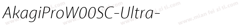 AkagiProW00SC-Ultra字体转换