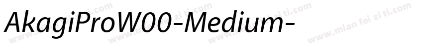 AkagiProW00-Medium字体转换