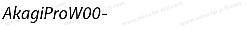 AkagiProW00字体转换