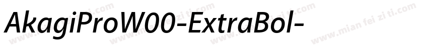 AkagiProW00-ExtraBol字体转换