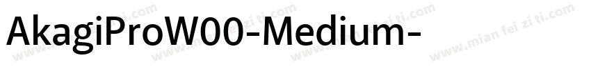 AkagiProW00-Medium字体转换