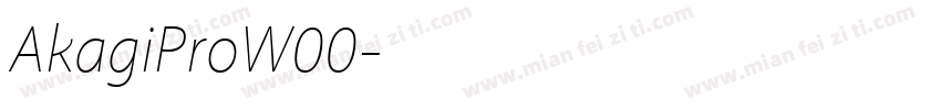 AkagiProW00字体转换