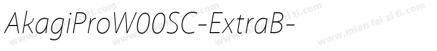 AkagiProW00SC-ExtraB字体转换