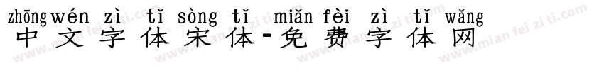 中文字体宋体字体转换