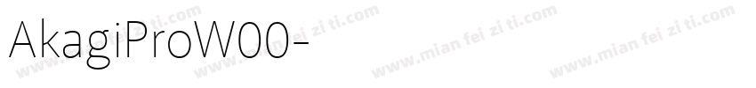 AkagiProW00字体转换