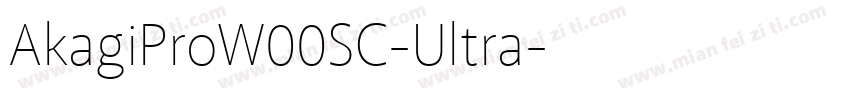AkagiProW00SC-Ultra字体转换