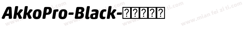 AkkoPro-Black字体转换
