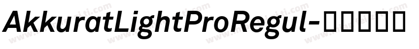AkkuratLightProRegul字体转换
