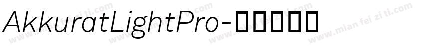 AkkuratLightPro字体转换