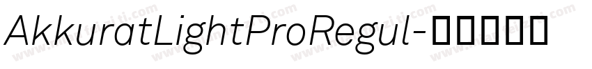 AkkuratLightProRegul字体转换