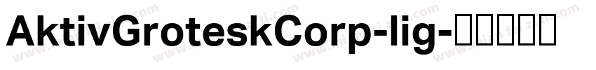 AktivGroteskCorp-lig字体转换