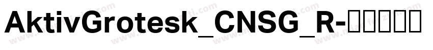 AktivGrotesk_CNSG_R字体转换