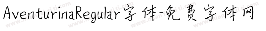 AventurinaRegular字体字体转换