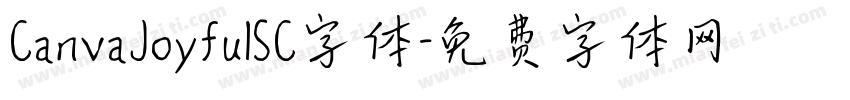 CanvaJoyfulSC字体字体转换