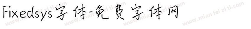 Fixedsys字体字体转换