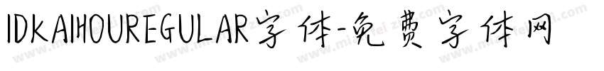 IDKAIHOUREGULAR字体字体转换