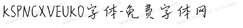 KSPNCXVEUKO字体字体转换
