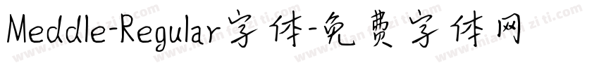 Meddle-Regular字体字体转换