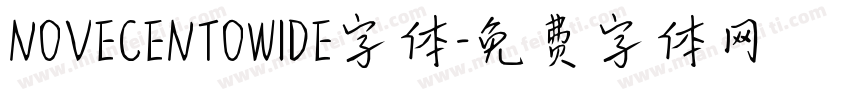 NOVECENTOWIDE字体字体转换