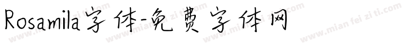 Rosamila字体字体转换